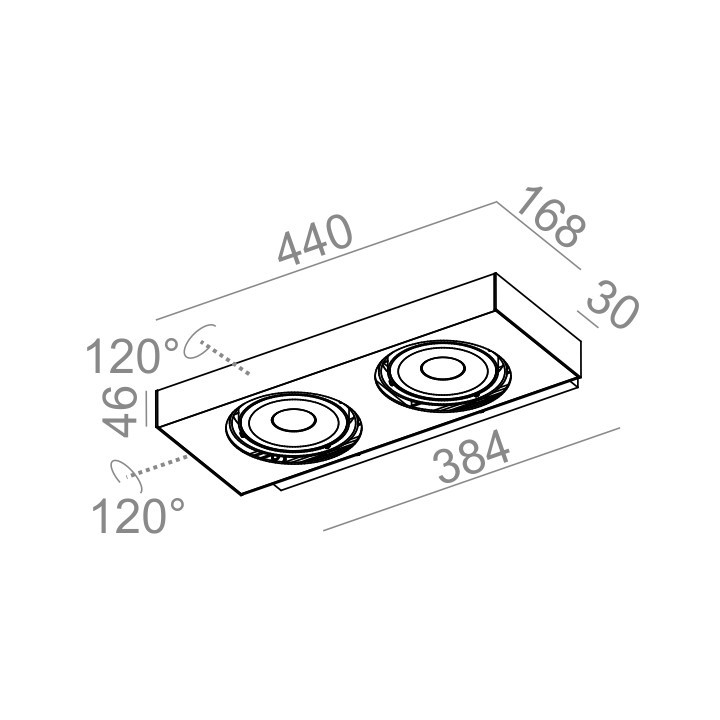 Nástěnné svítidlo AQForm Sleek 111x3, bílý matnáný- sanitbuy.pl