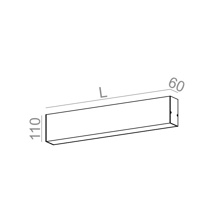 Nástěnné svítidlo AQForm Sleek 111x1, bílý matnáný- sanitbuy.pl