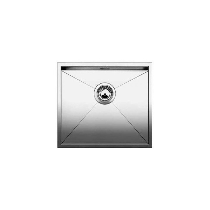 Dřez ocelový jednokomorowy Blanco Zerox 450-U 49x44 cm podvěsný bez automatické zátky, ocelový - sanitbuy.pl