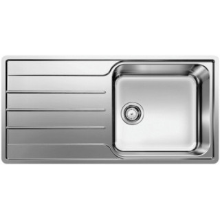 Dřez ocelový jednokomorowy Blanco Lemis XL 6 S-IF 100x50 cm z ociekaczem, leštěná ocel - sanitbuy.pl
