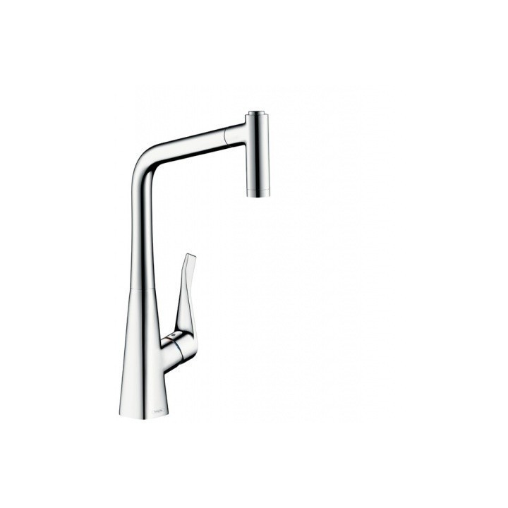 Dřezová baterie Hansgrohe Metris 220 s výsuvnou sprchou DN15, chrom- sanitbuy.pl