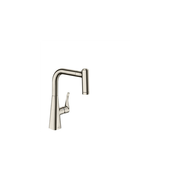 Dřezová baterie Hansgrohe Metris 220 s výsuvnou sprchou DN15, chrom- sanitbuy.pl