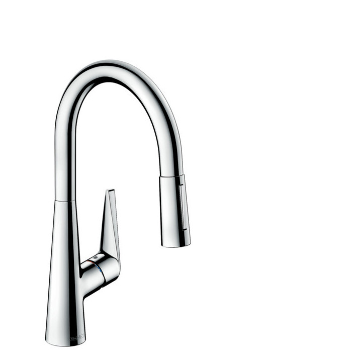 Dřezová baterie Hansgrohe Talis S 160 s výsuvnou sprchou DN15, chrom- sanitbuy.pl