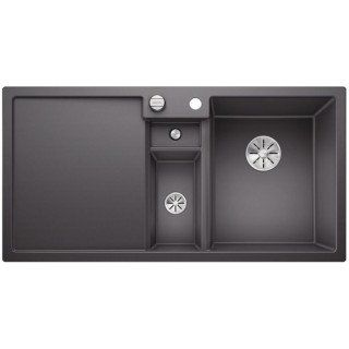 Zlew konglomeratowy COLLECTIS 6 S InFino Blanco Silgranit 1000x510mm komora pravá s uzávěrem antracit- sanitbuy.pl
