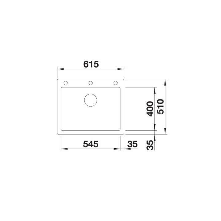 Zlew konglomeratowy Pleon 5 Split Blanco Silgranit 615x510 mm 2x zátka InFino z sitkiem, kávový- sanitbuy.pl