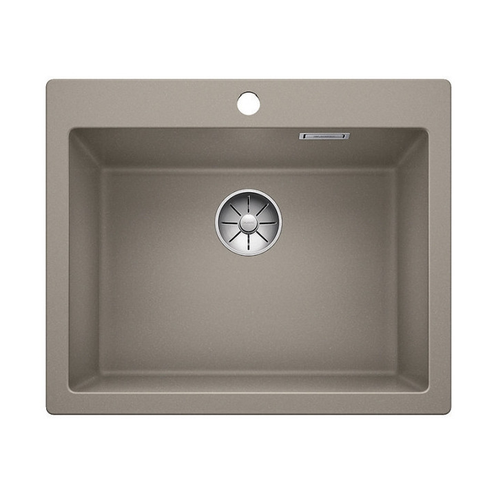 Zlew konglomeratowy Pleon 6 Blanco Silgranit 615x510 mm zátka InFino z sitkiem, šampaňské- sanitbuy.pl