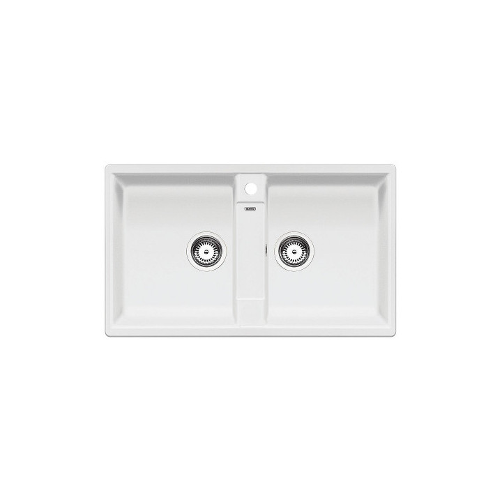 Blanco ZIA 9 Siligranit PuraDur bez automatické zátky 86x50cm 2 komorowy, perłowoszary- sanitbuy.pl
