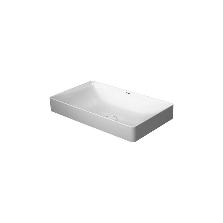 Umyvadlo na postavení na desku Duravit DuraSquare ,  obdélníková, 60x34.5 cm, povlak WonderGliss, bílý