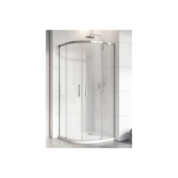 Čtvrtkruhový sprchový kout Radaway Idea PDD, 90x90, sklo čiré
