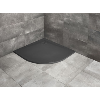 Sprchová vanička Radaway Kyntos A, čtvrtkruhový, 100x100, konglomerát, bílý