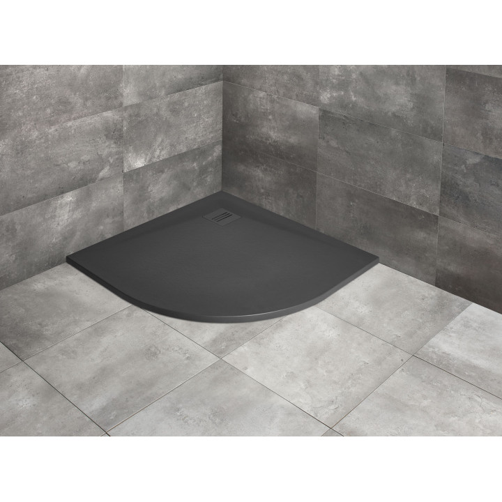 Sprchová vanička Radaway Kyntos A, čtvrtkruhový, 100x100, konglomerát, bílý