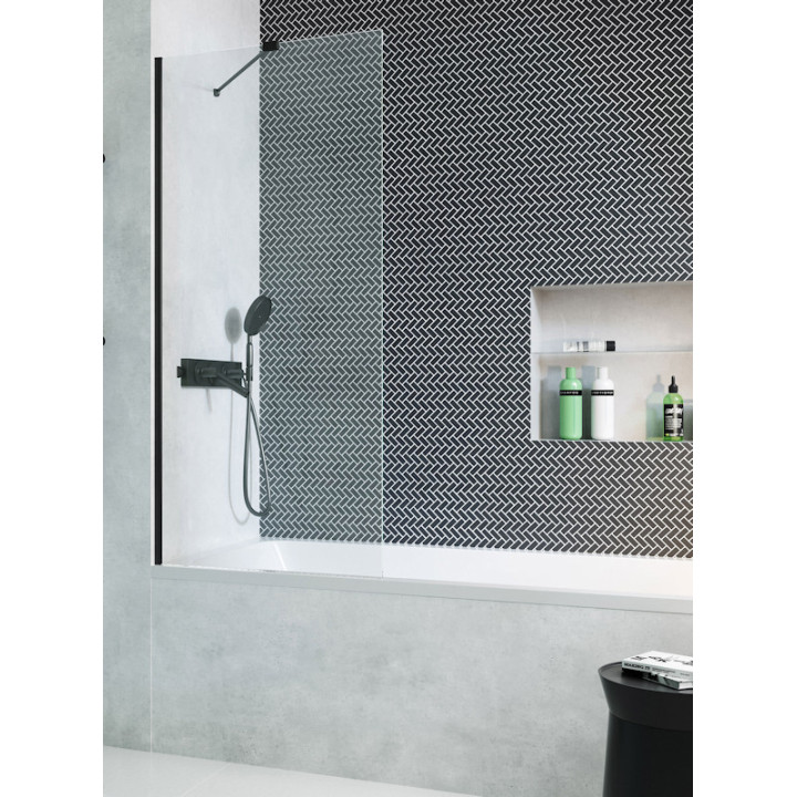 Vanová zástěna Radaway Modo New Black PNJ 70 cm, sklo čiré, wys. 150 cm