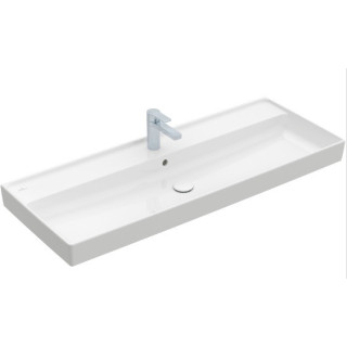 Umyvadlo nábytkové dvojitá Villeroy&Boch Collaro, 130x47cm, z přepadem, bílá