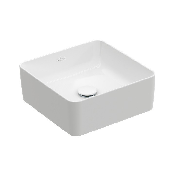 Umyvadlo na postavení na desku Villeroy&Boch Collaro, 56x36cm, bez přepadu, Weiss Alpin