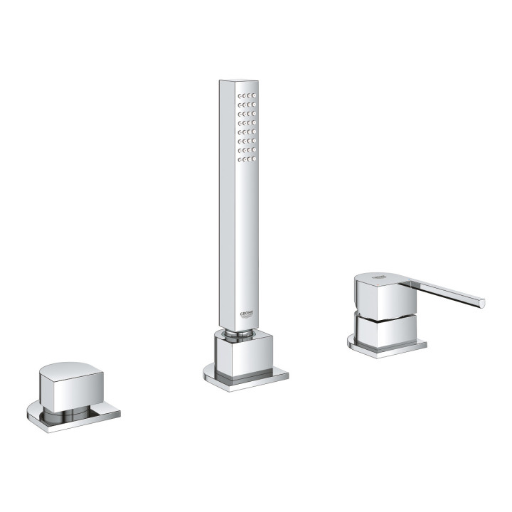 Vanová baterie 4otvorová Grohe Plus, stojící, se sprchovým systémem, chrom