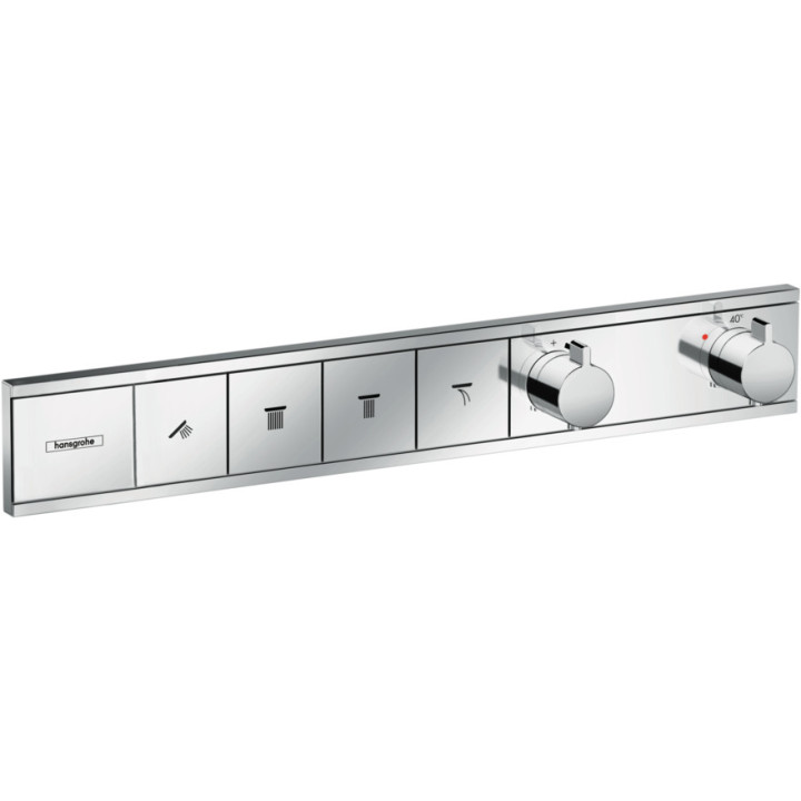 Baterie termostatická Hansgrohe RainSelect, podomítková, 2 přijímače, černá matnáný