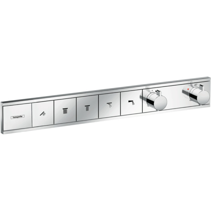 Baterie termostatická Hansgrohe RainSelect, podomítková, 2 přijímače, černá matnáný