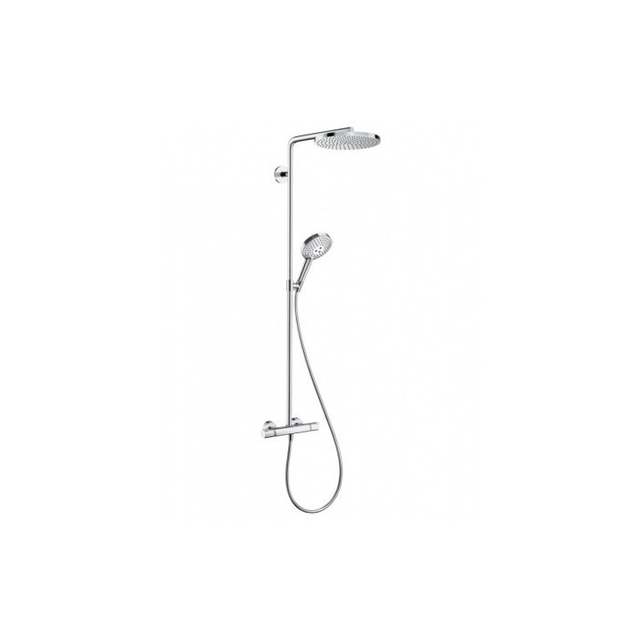 Sprchový sada Hansgrohe Showerpipe Raindance Select S 240 1jet P, baterie termostatická, černá matnáný