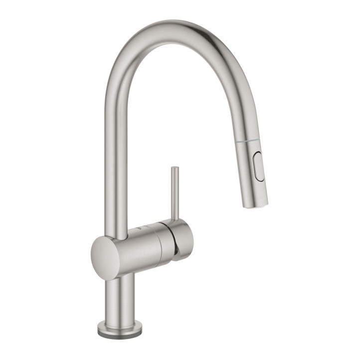 Elektronické dřezová baterie Grohe Minta Touch, páková, výsuvná sprcha, chrom
