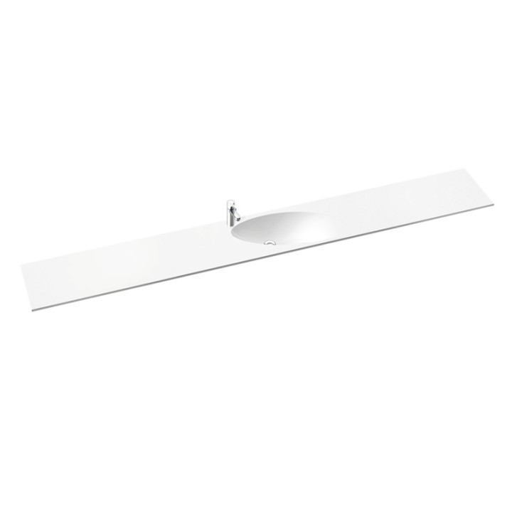 Umyvadlo nábytkové/závěsná/regulowana Marmorin Ugo 2500, pravá 700-2500x400x137 mm na míru bílá 