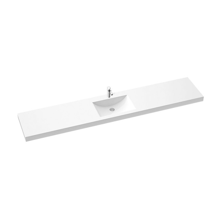 Umyvadlo nábytkové/závěsná/regulowana Marmorin Moira BIS 2500, 600-2500x500x140 mm na míru bílá 