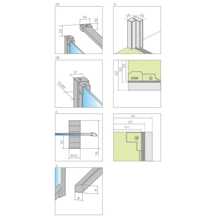 Sprchový kout Radaway Modo X I 120, przejrzysta, 1180x2000mm