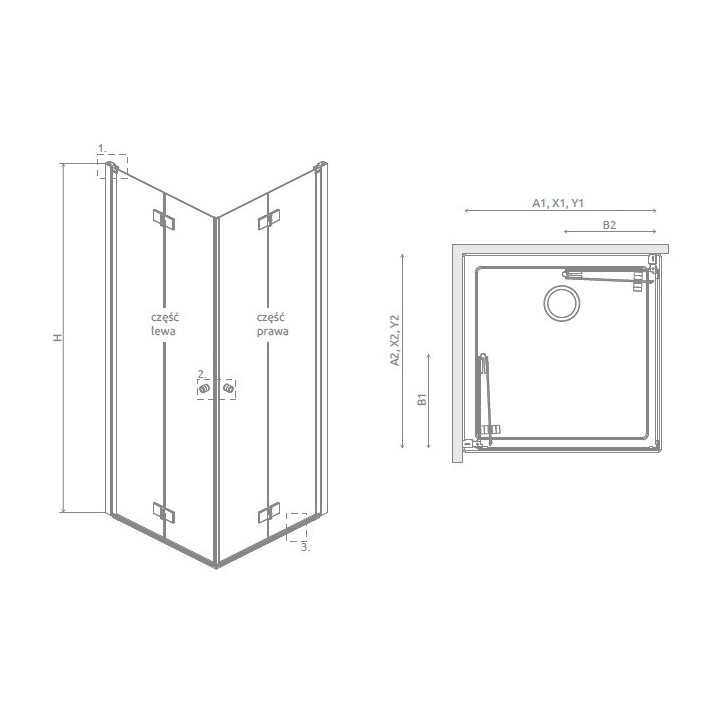 Sprchový kout Radaway Modo X I 120, przejrzysta, 1180x2000mm