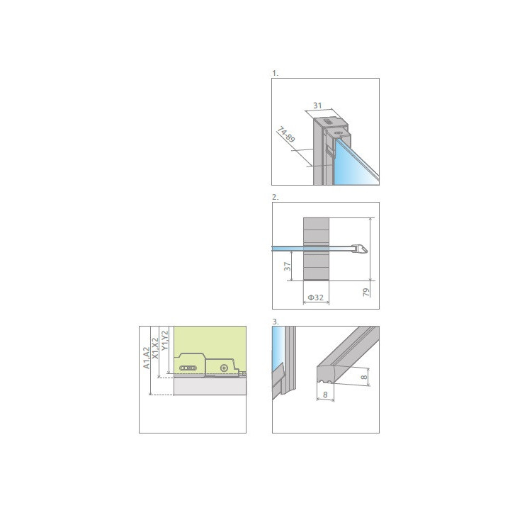 Sprchový kout Radaway Modo X I 120, przejrzysta, 1180x2000mm