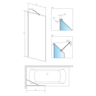 Dveře sprchové Radaway Nes KDS II 120, levé, 1200x2000mm, stříbrná profil