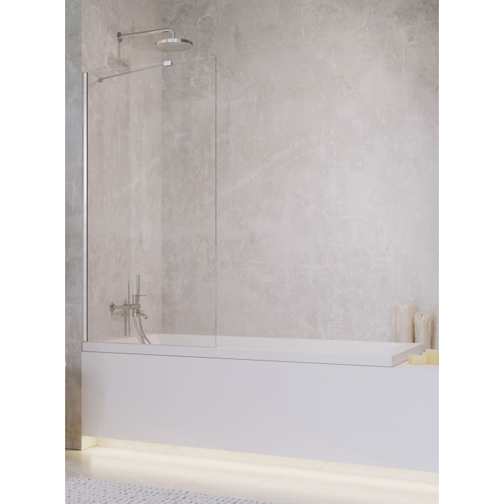 Vanová zástěna Radaway Euphoria PNJ 60, sklo čiré, 600-610x1500mm, profil chrom