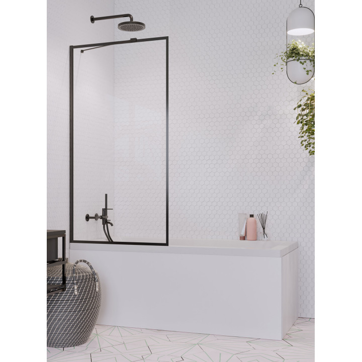 Vanová zástěna Radaway Euphoria PNJ 60, sklo čiré, 600-610x1500mm, profil chrom