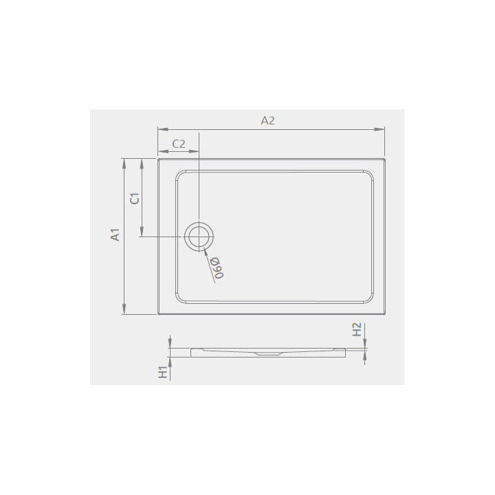 Akrylátátová sprchová vanička Radaway Doros F 70x120 cm