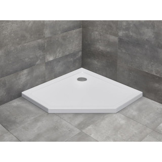 Pětiúhelníková vanička Radaway Doros Plus PT, 80x80, z wypełnieniem, bílý
