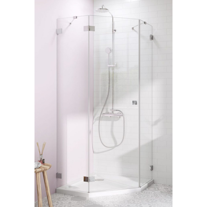 Část pravá koutu Radaway Essenza Pro Gold KDD, 1000x2000mm, sklo čiré, zlatá profil