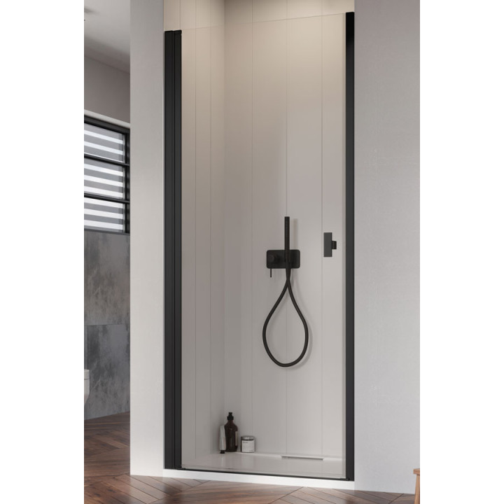 Přední plocha pro sprchový kout Radaway Nes 8 Black KDS I 140,  dveře levé, sklo čiré, 1400x2000mm, černá profil