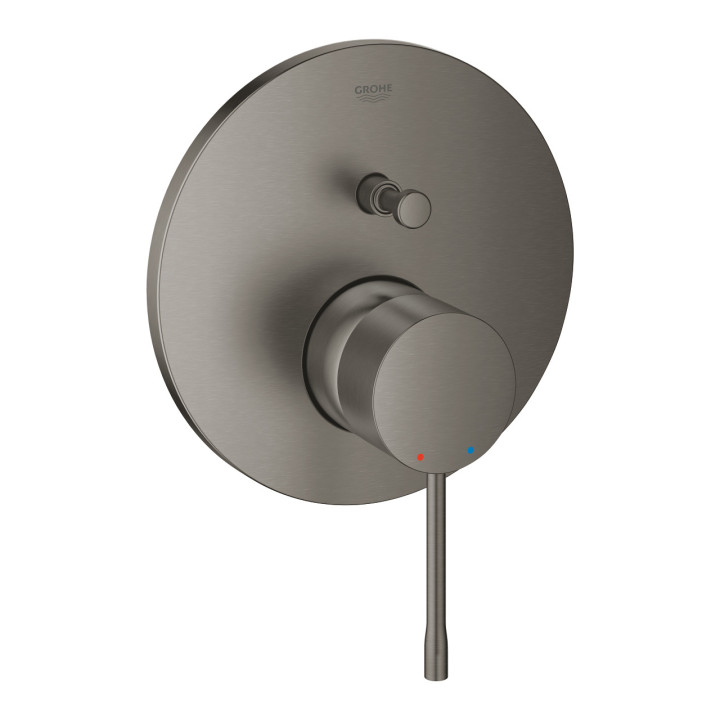 Vaňová baterie podomítková Grohe Essence, páková, automatický přepínač, brushed hard graphite