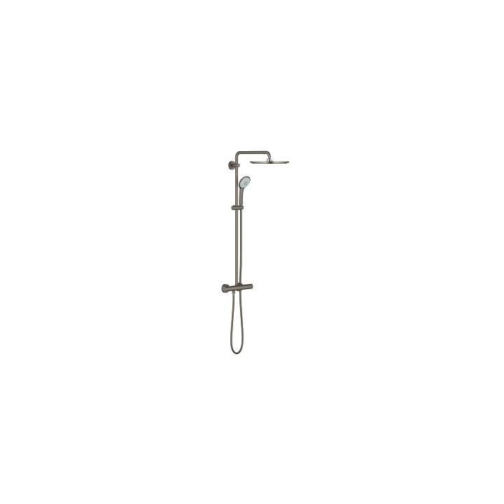Sprchový systém s termostatem k montáži na stěnu GROHE Euphoria System 310 - brushed hard graphite