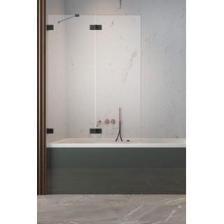 Vanová zástěna Radaway Essenza Pro Gold PNJ II, sklo čiré, 50x150cm, zlatá profil
