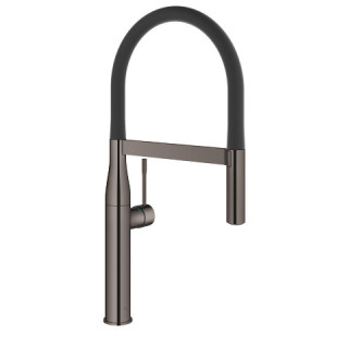 Páková dřezová baterie z otočnou výtokovým ramenem Grohe Essence, DN 15 - hard graphite