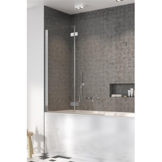 Vanová zástěna Radaway Nes 8 Black PNJ I, pravý, sklo čiré, 60x150cm, černá profil