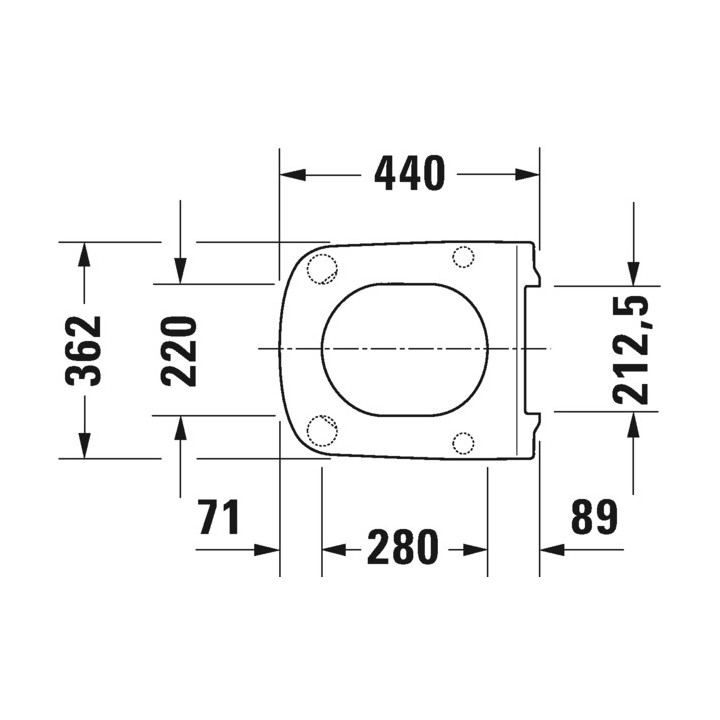 Sedátko WC Duravit DuraStyle Vital, 44x36cm, bílá