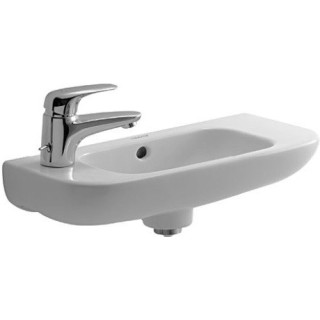 Umyvadlo stěnová Duravit D-Code Med, 36x27cm, otvor pod baterię z levé strány, bílá