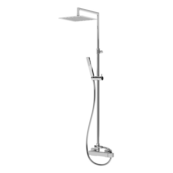 Sprchový set Bruma Adamastor, na stěnu, horní sprcha 250x250mm, baterie páková, sluchátko 1-funkční, chrom