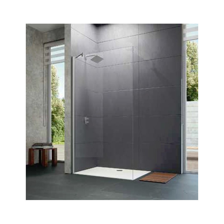 Pevná boční stěna volně stojící Huppe Design pure, profil chrom eloxal 90cm 2 Anti-plaque- sanitbuy.pl