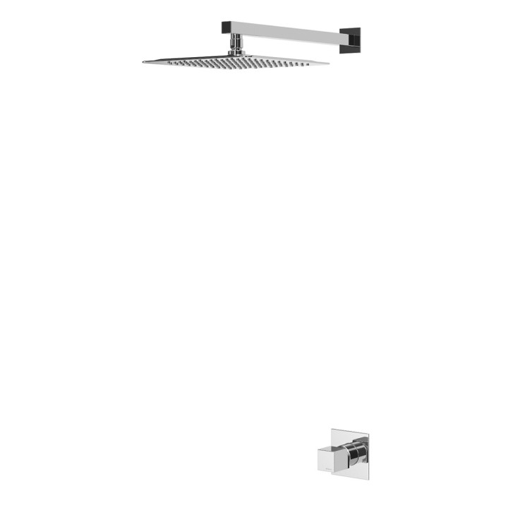 Sprchový set Bruma Adamastor, podomítkový, horní sprcha 250x250mm s ramenem nástěnným 350mm, chrom