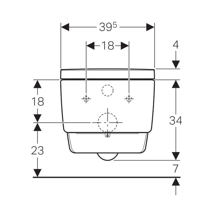 Urządzenie WC Geberit AquaClean Mera Classic, funkce higieny intymnej, visací, 59x40cm, 230 V, bílé