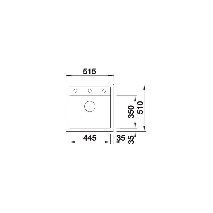 Zlewozmywak do zabudowy 51,5x51 cm Blanco BLANCODALAGO 5- sanitbuy.pl