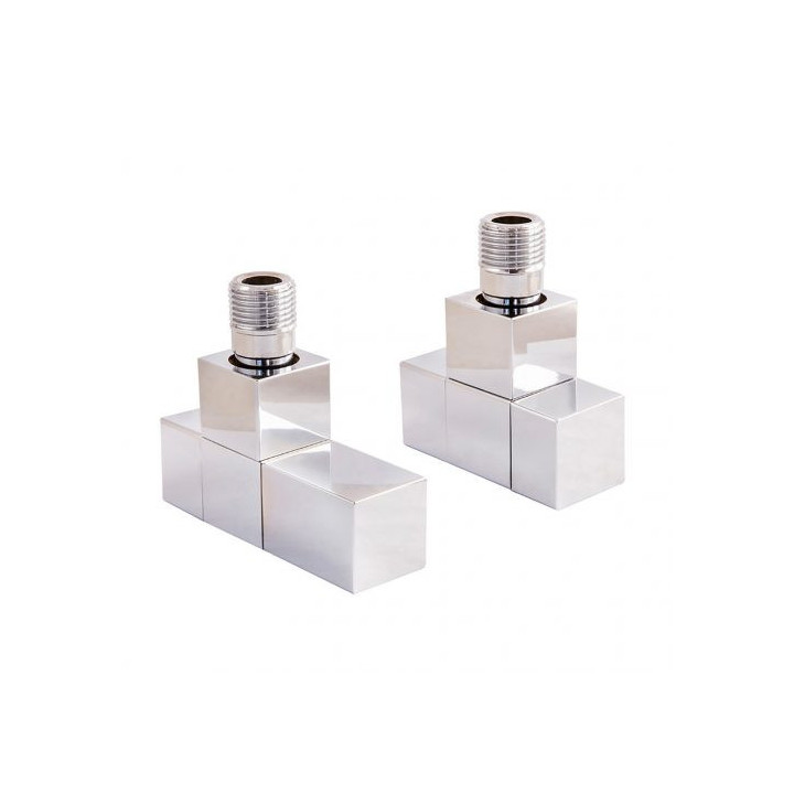 Souprava radiátorový Square 1/2 x Cu 15x1 rohový bílý- sanitbuy.pl