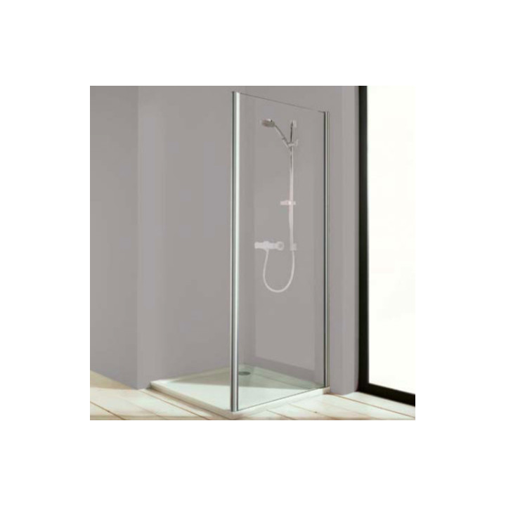 Pevná boční stěna pro posuvné dveře Huppe Alpha 2, 800mm, Anti-Plaque, stříbrná profil