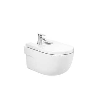 Bidet podvěsný Roca Meridian, 56x36cm, skryté mocowania, bílý